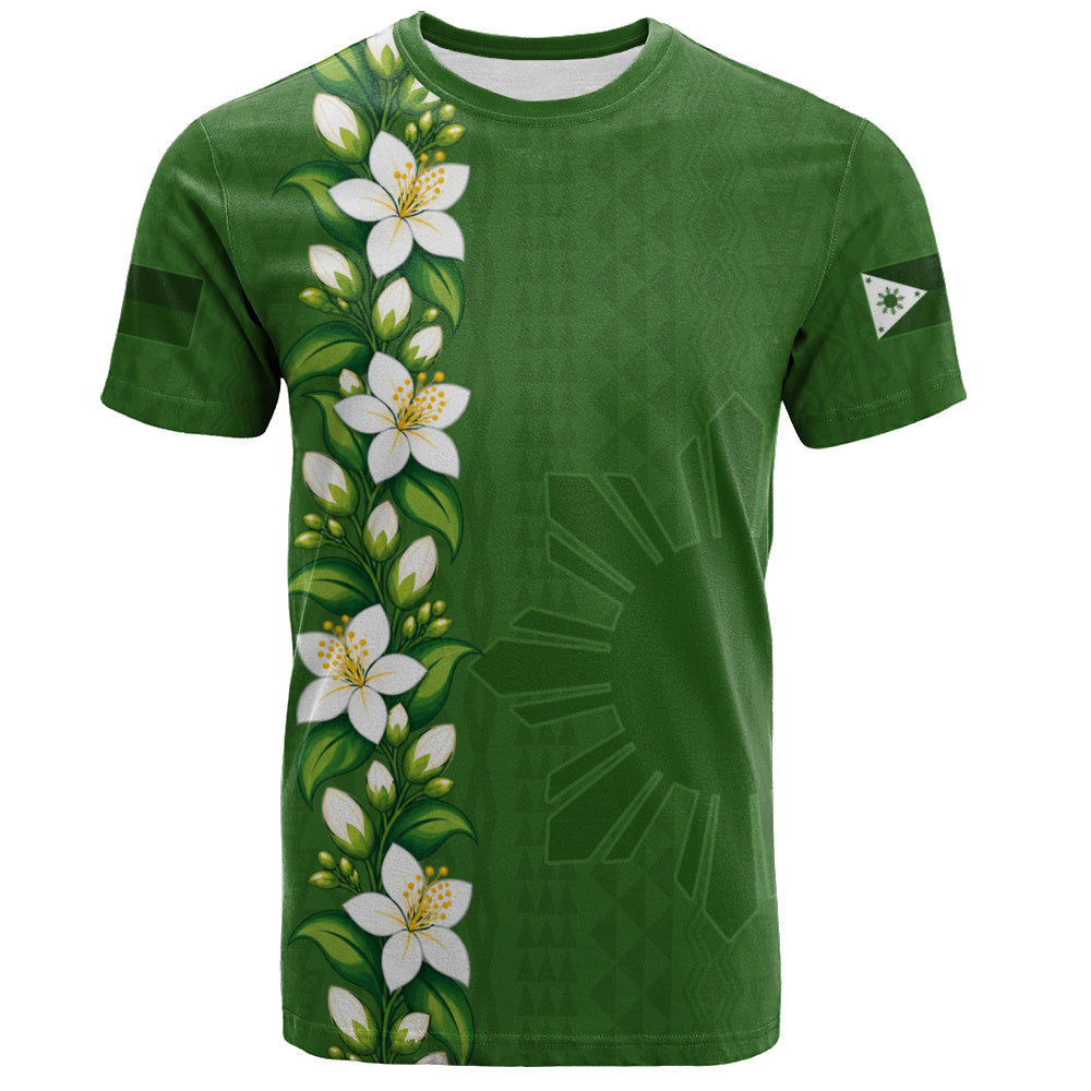 Philippines Filipinos T-Shirt Sampaguita Flower Tribal Polynesian Sun Island Style