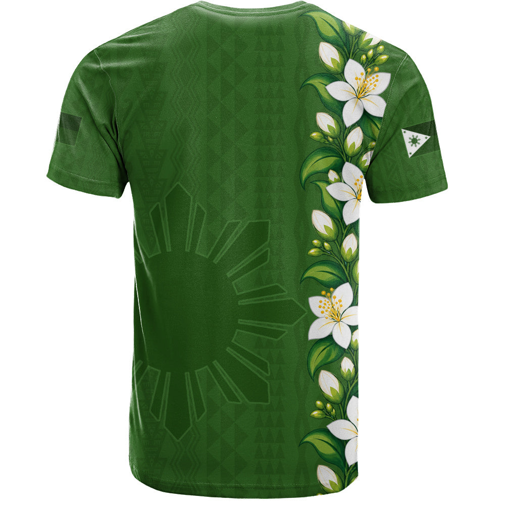 Philippines Filipinos T-Shirt Sampaguita Flower Tribal Polynesian Sun Island Style