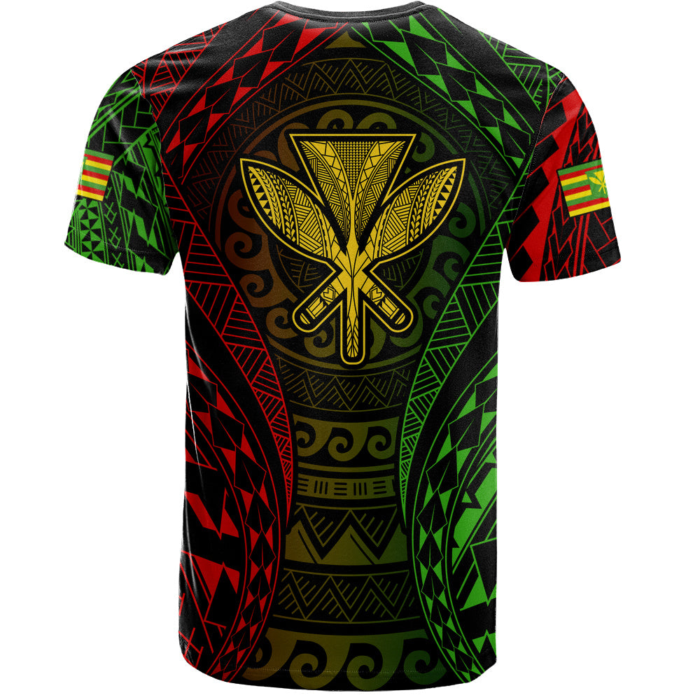 Hawaii T-Shirt Kanaka Maoli Flag Tribal Tattoo Pattern