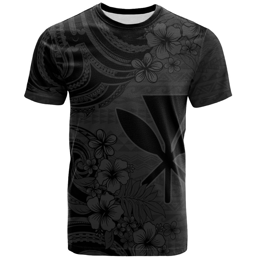 Hawaii T-Shirt Kanaka Maoli Hibiscus Polynesian Tribal Print Style