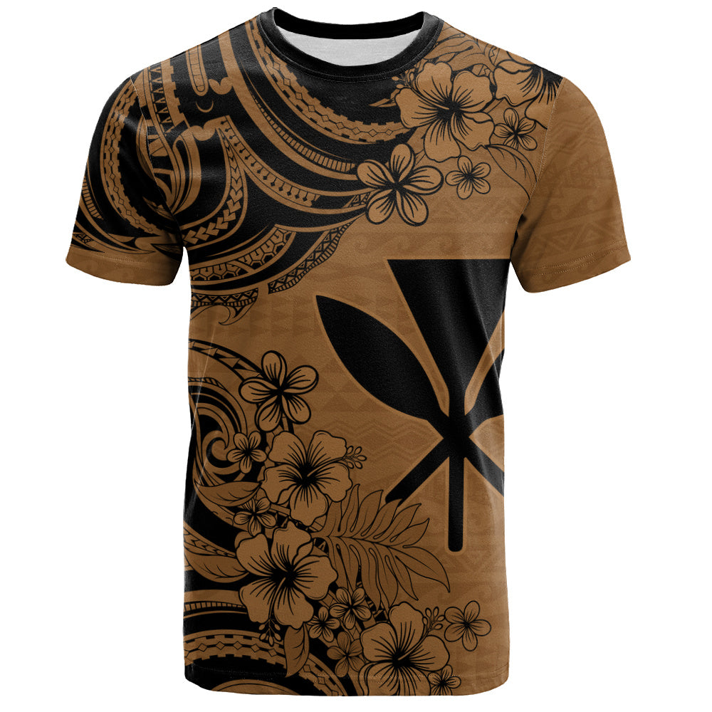 Hawaii T-Shirt Kanaka Maoli Hibiscus Polynesian Tribal Print Style
