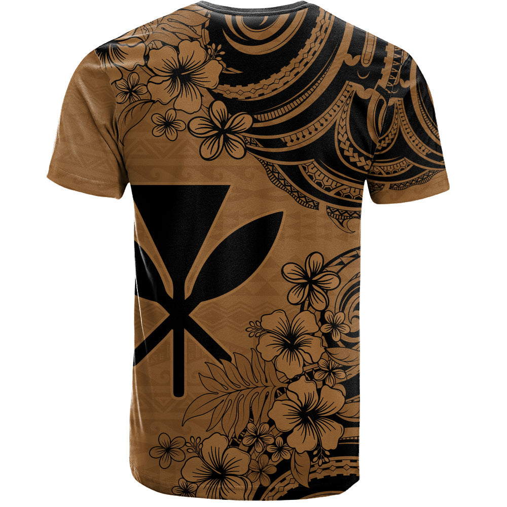 Hawaii T-Shirt Kanaka Maoli Hibiscus Polynesian Tribal Print Style