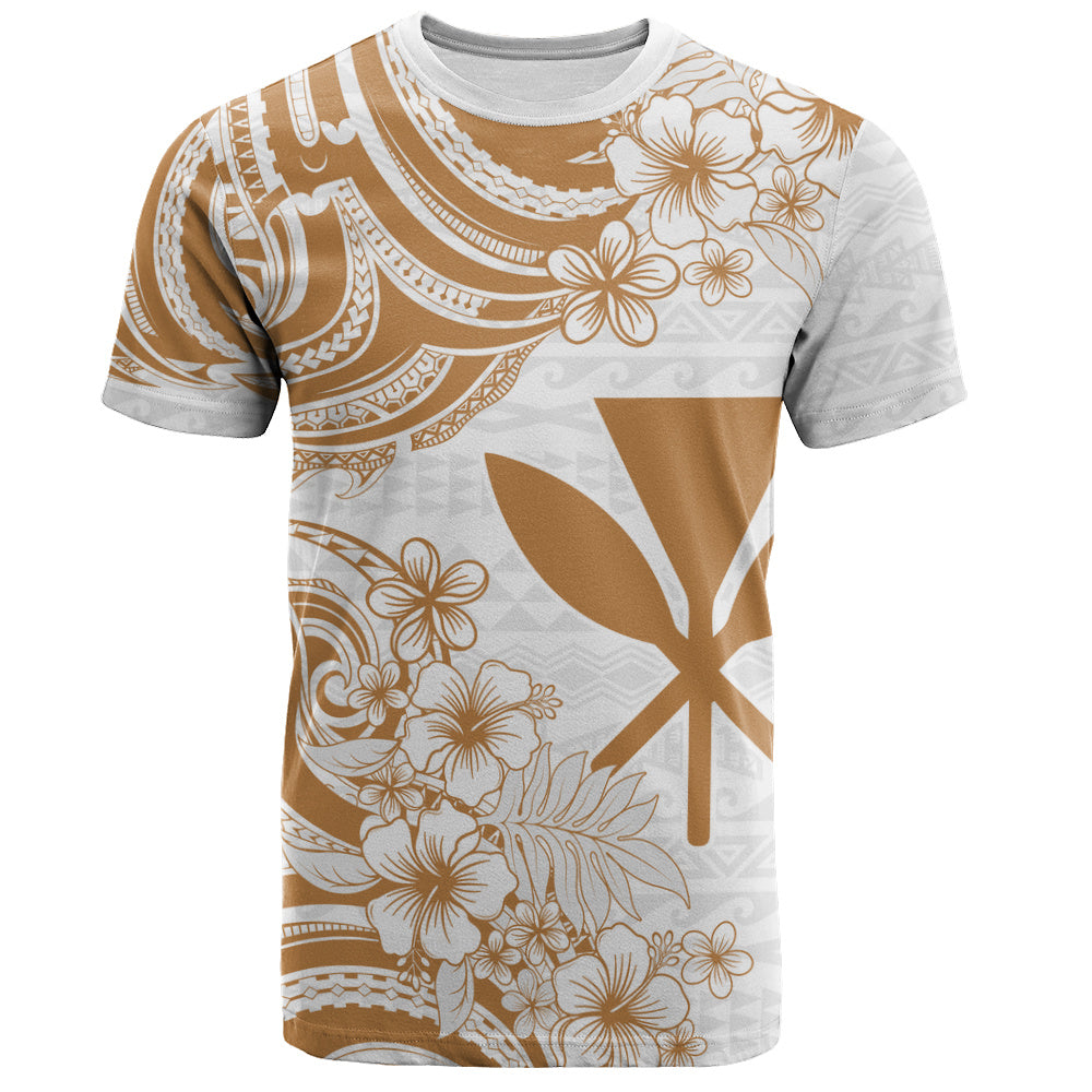 Hawaii T-Shirt Kanaka Maoli Hibiscus Polynesian Tribal Print Style
