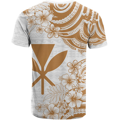 Hawaii T-Shirt Kanaka Maoli Hibiscus Polynesian Tribal Print Style