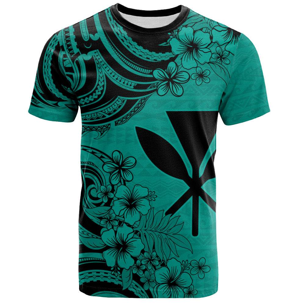 Hawaii T-Shirt Kanaka Maoli Hibiscus Polynesian Tribal Print Style