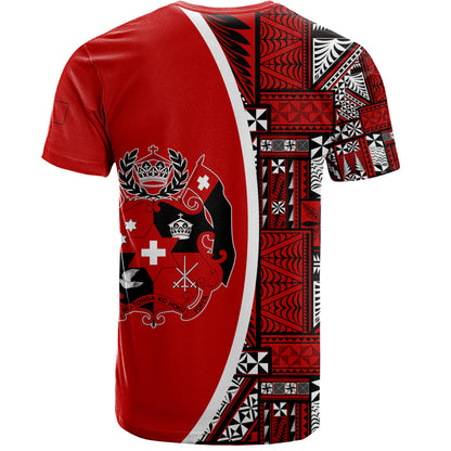 Tonga T-Shirt Royal Coat of Arms Traditional Tongan Tribal Heritage
