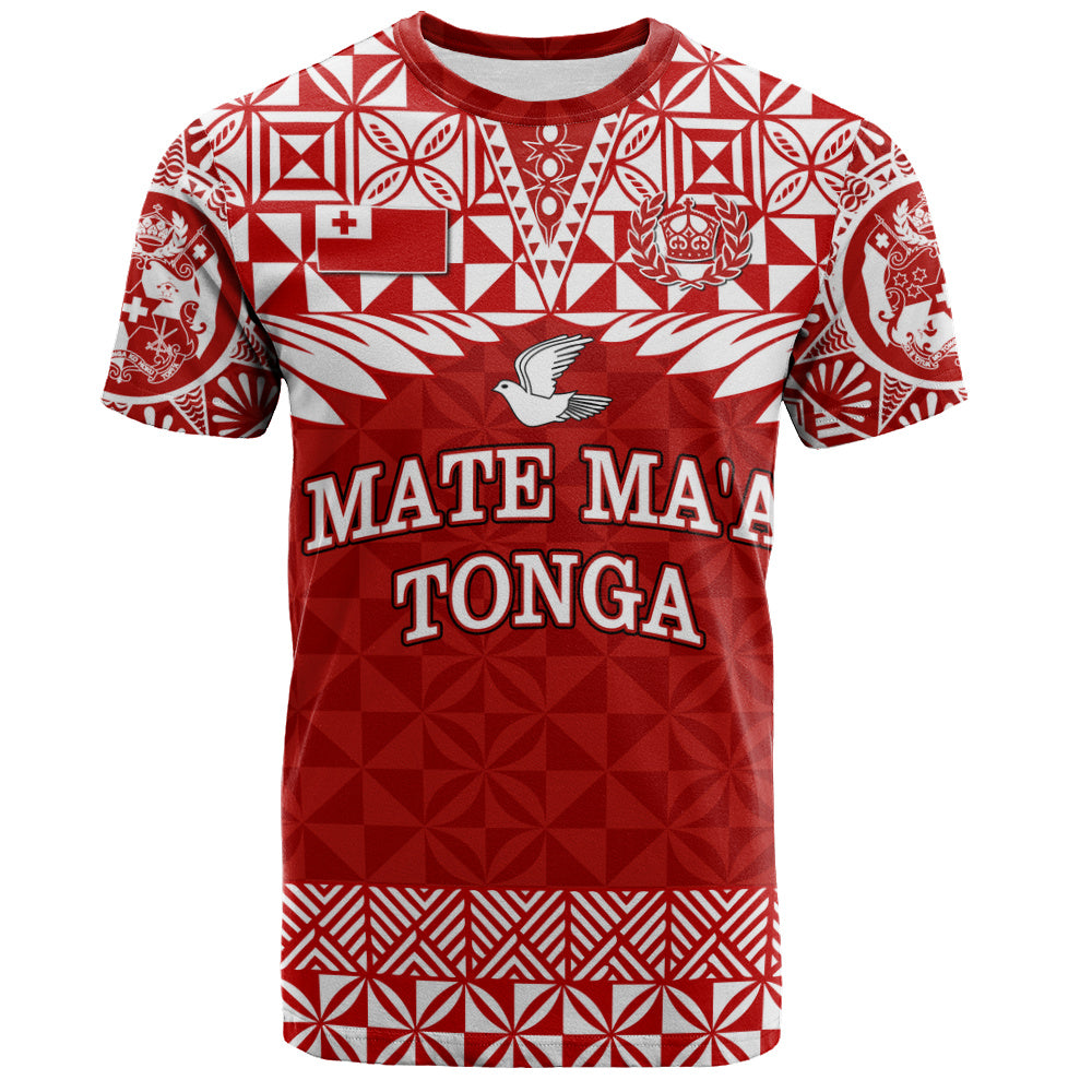 Tonga T-Shirt Mate Ma'a Tonga Rugby Royal Crown Polynesian Tribal Pride