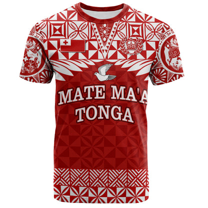 Tonga T-Shirt Mate Ma'a Tonga Rugby Royal Crown Polynesian Tribal Pride