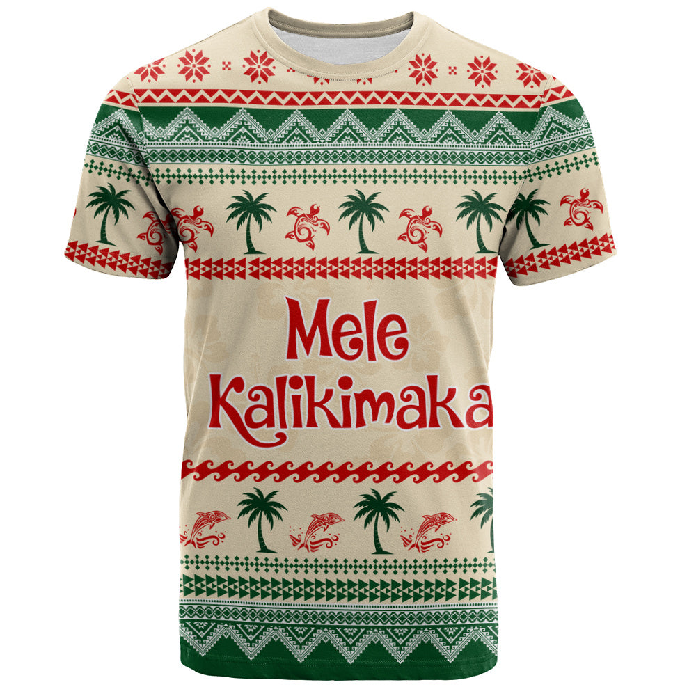 Hawaii T-Shirt Mele Kalikimaka King Kamehameha Santa Polynesian Tribal Heritage