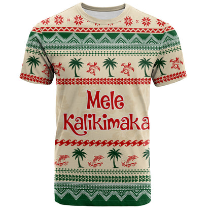 Hawaii T-Shirt Mele Kalikimaka King Kamehameha Santa Polynesian Tribal Heritage