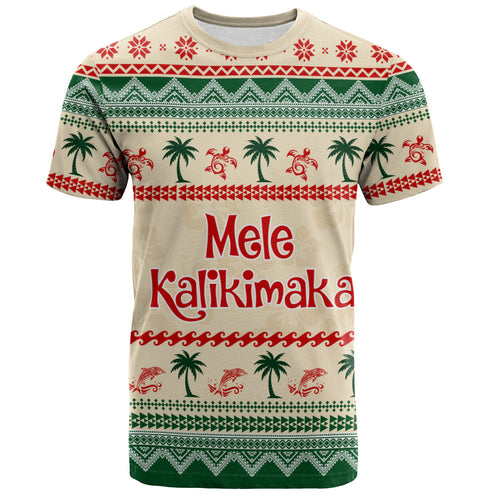 Hawaii T-Shirt Mele Kalikimaka King Kamehameha Santa Polynesian Tribal Heritage
