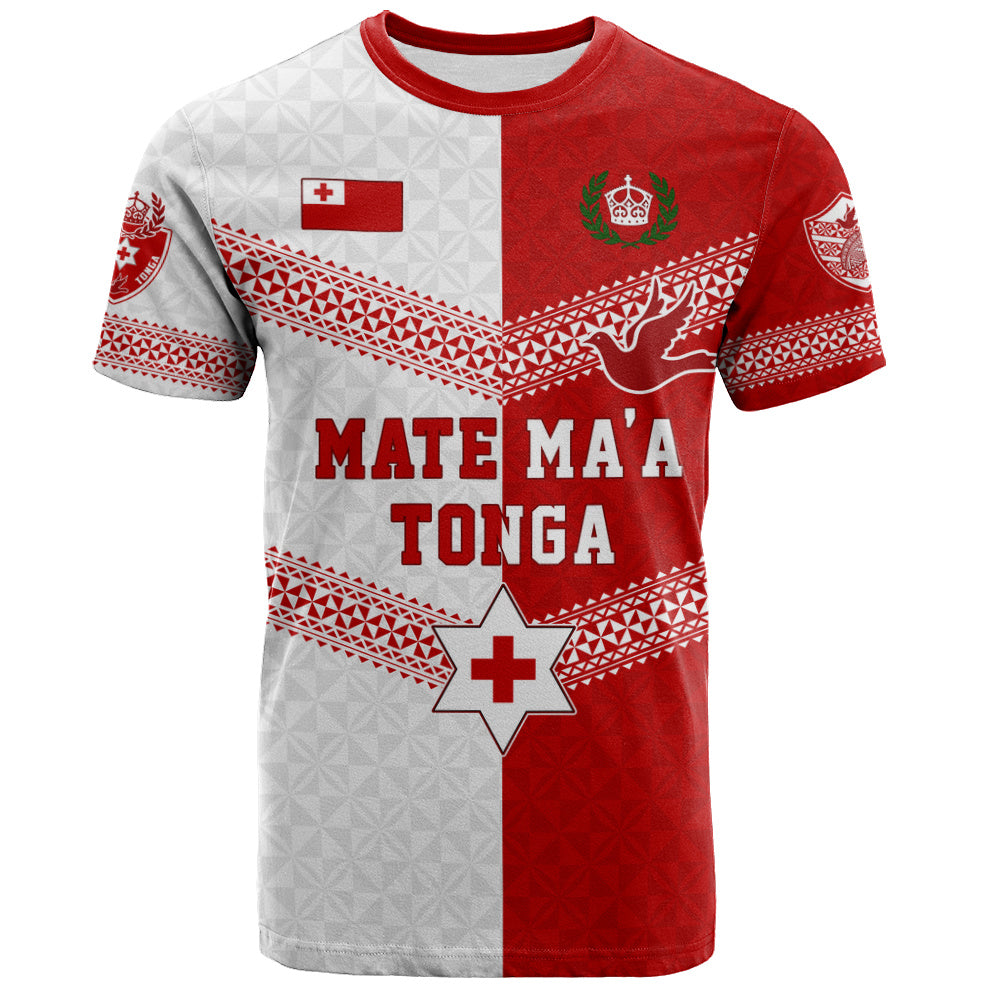Tonga T-Shirt Mate Ma'a Tonga Rugby Ngatu Tribal Half Style