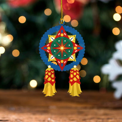 Philippines Filipinos Acrylic And Wooden Ornament Midnight Star Parol Christmas