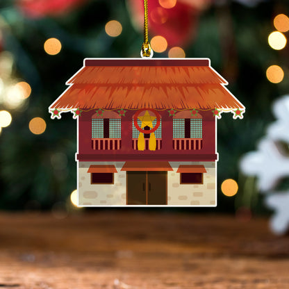 Philippines Filipinos Acrylic And Wooden Ornament Paskong Pinoy Home
