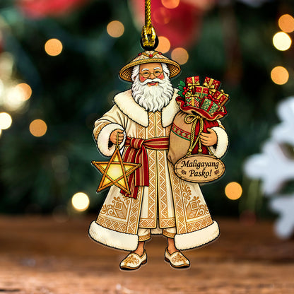 Philippines Filipinos Acrylic And Wooden Ornament Traditional Philippines Salakot Parol Maligayang Pasko