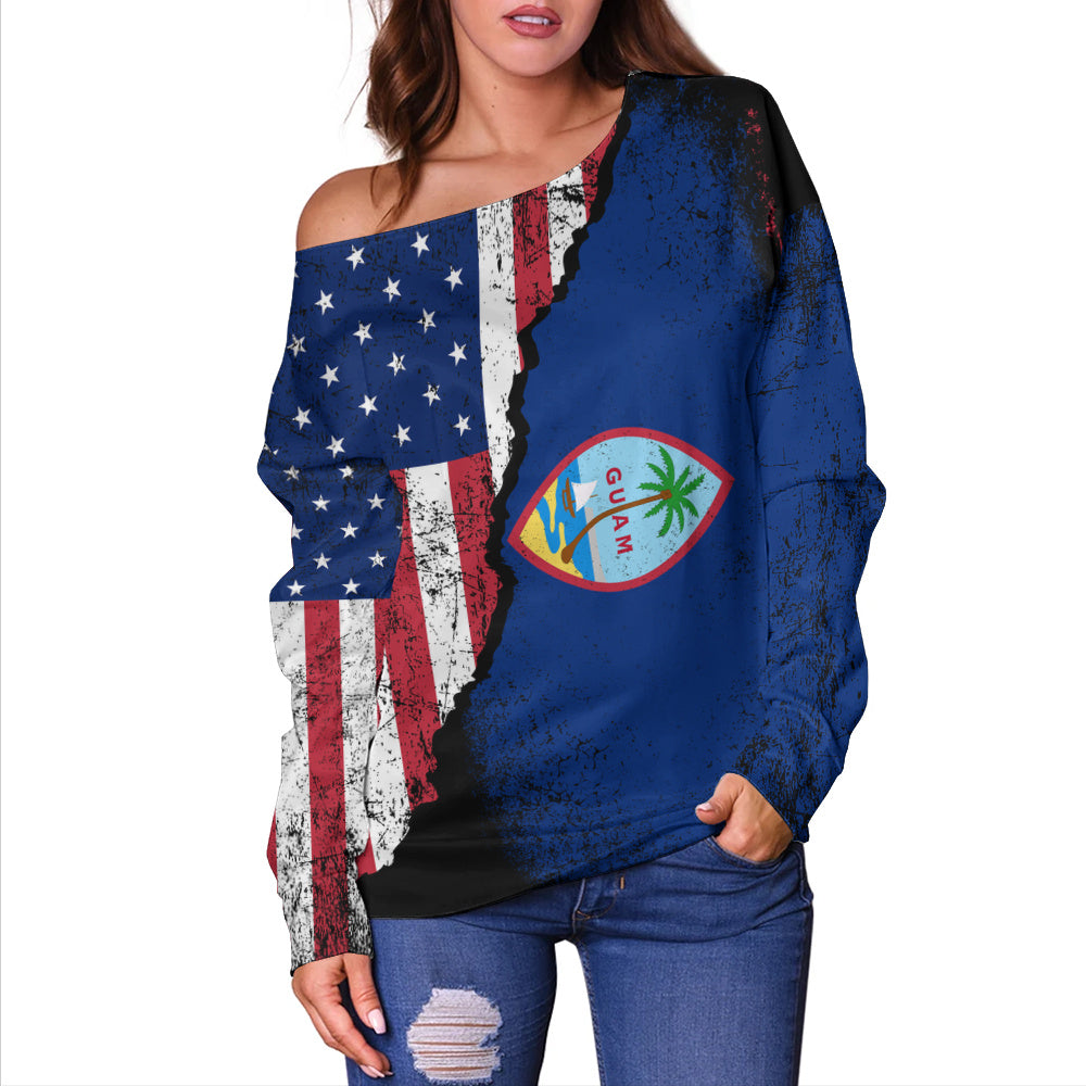 Guam Off Shoulder Sweatshirt American Unity Style