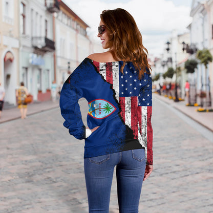 Guam Off Shoulder Sweatshirt American Unity Style