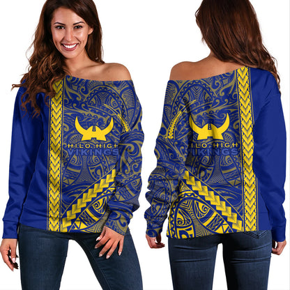 Hilo High School Off Shoulder Sweatshirt