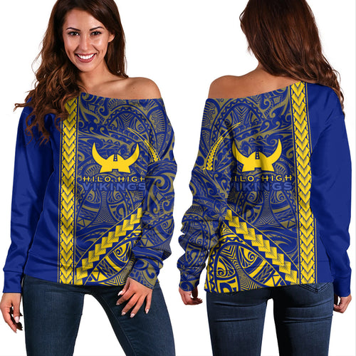 Hilo High School Off Shoulder Sweatshirt