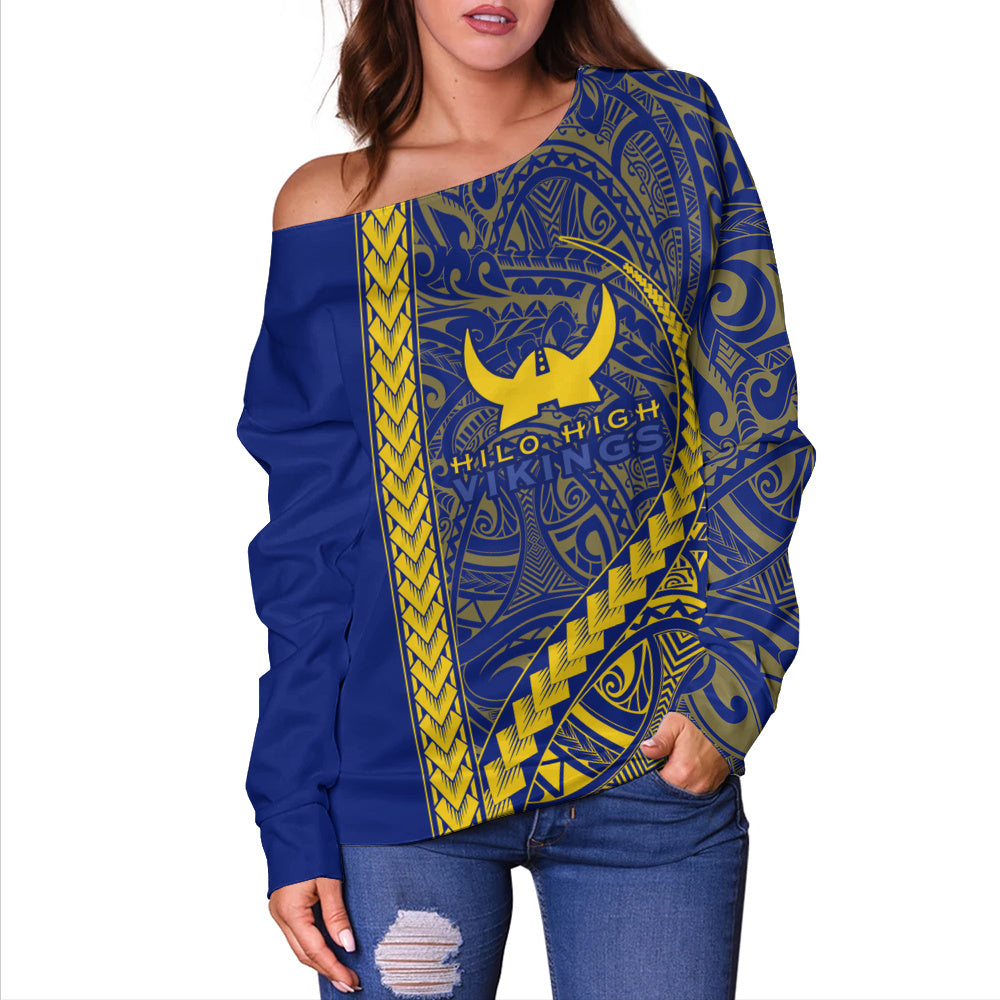 Hilo High School Off Shoulder Sweatshirt