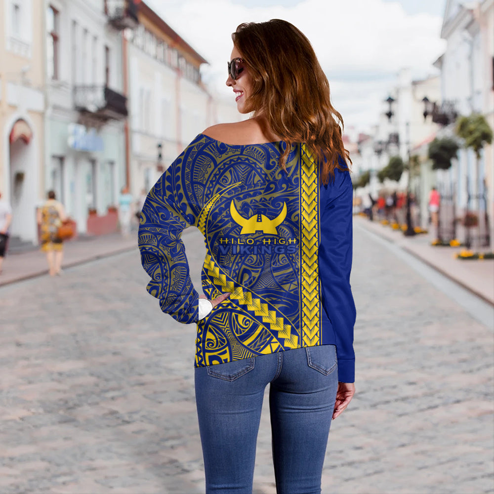 Hilo High School Off Shoulder Sweatshirt