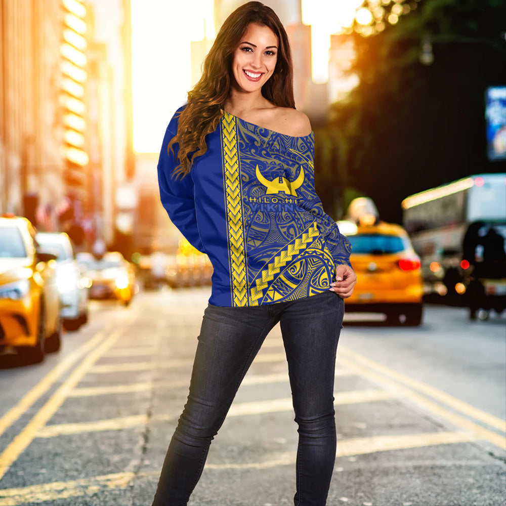 Hilo High School Off Shoulder Sweatshirt
