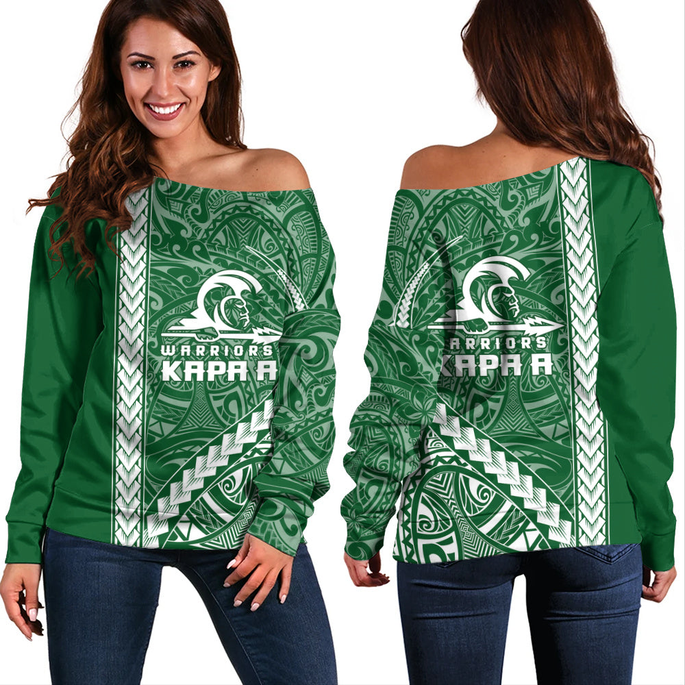 Kapaa High School Off Shoulder Sweatshirt Tribal Polynesian Pride Style