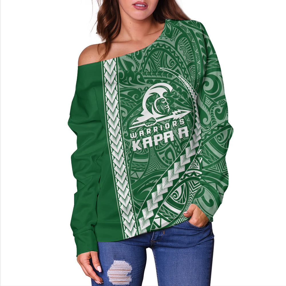 Kapaa High School Off Shoulder Sweatshirt Tribal Polynesian Pride Style