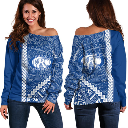 Kealakehe High School Off Shoulder Sweatshirt Tribal Polynesian Pride Style