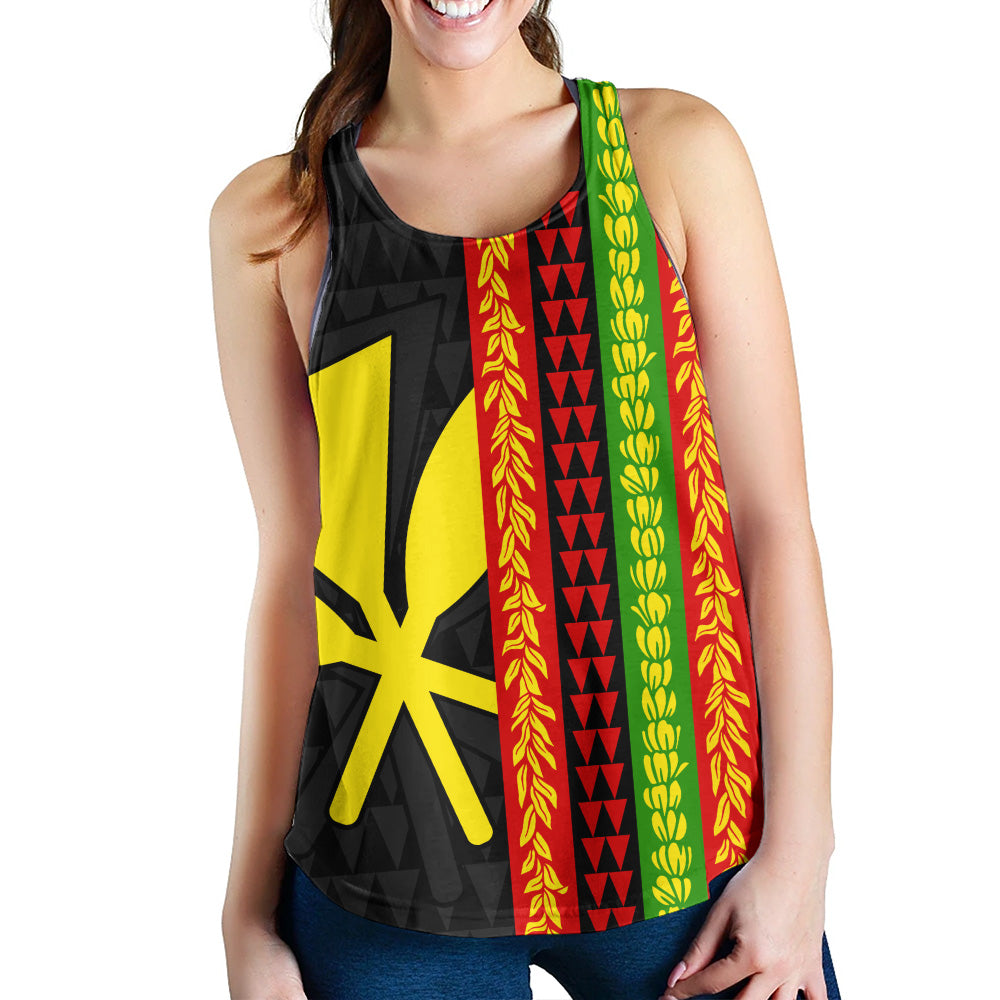 Hawaii Women Tank Flag Tribal Stripe Island Pride Style