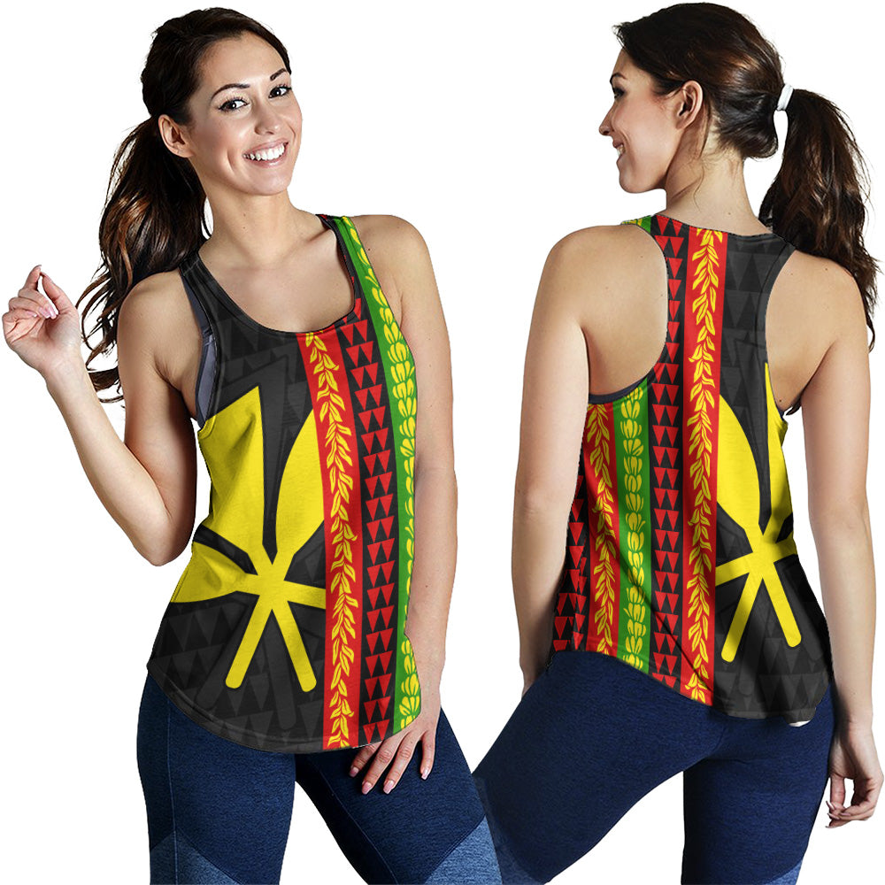 Hawaii Women Tank Flag Tribal Stripe Island Pride Style