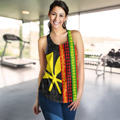 Hawaii Women Tank Flag Tribal Stripe Island Pride Style