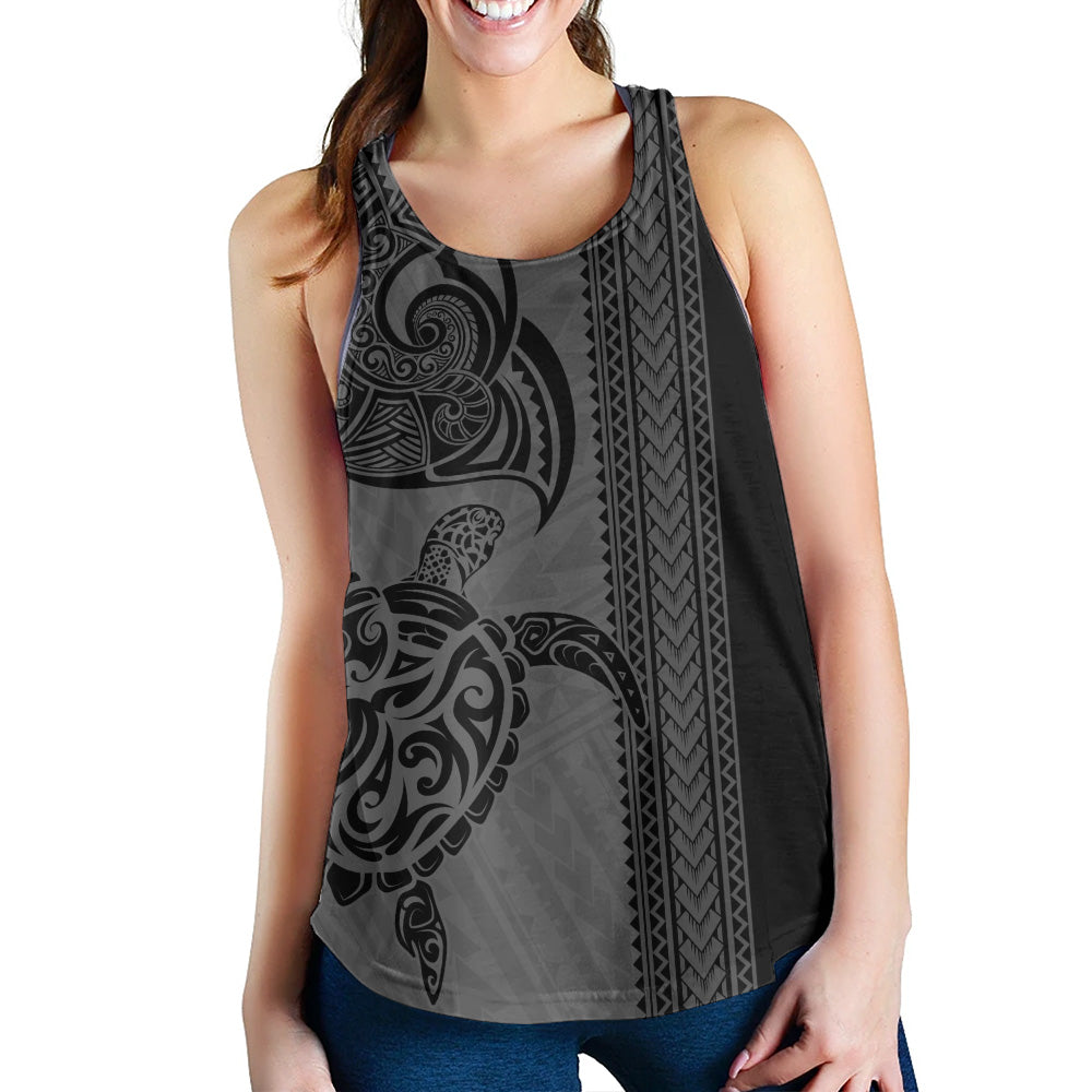 Hawaii Women Tank Polynesia Tribal Turtle Tattoo