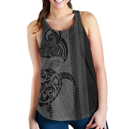 Hawaii Women Tank Polynesia Tribal Turtle Tattoo