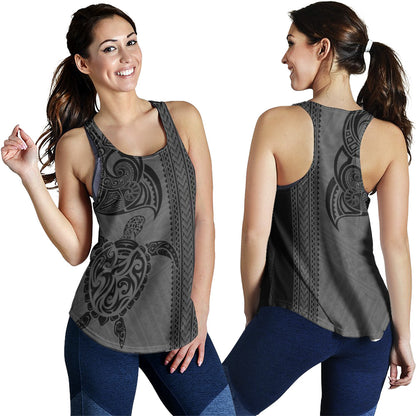 Hawaii Women Tank Polynesia Tribal Turtle Tattoo