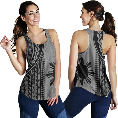 Philippines Filipinos Women Tank Polynesian Tattoo