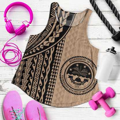 Federated States Of Micronesia Women Tank Polynesian Tattoo