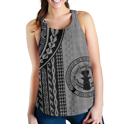 Northern Mariana Islands Women Tank Polynesian Tattoo