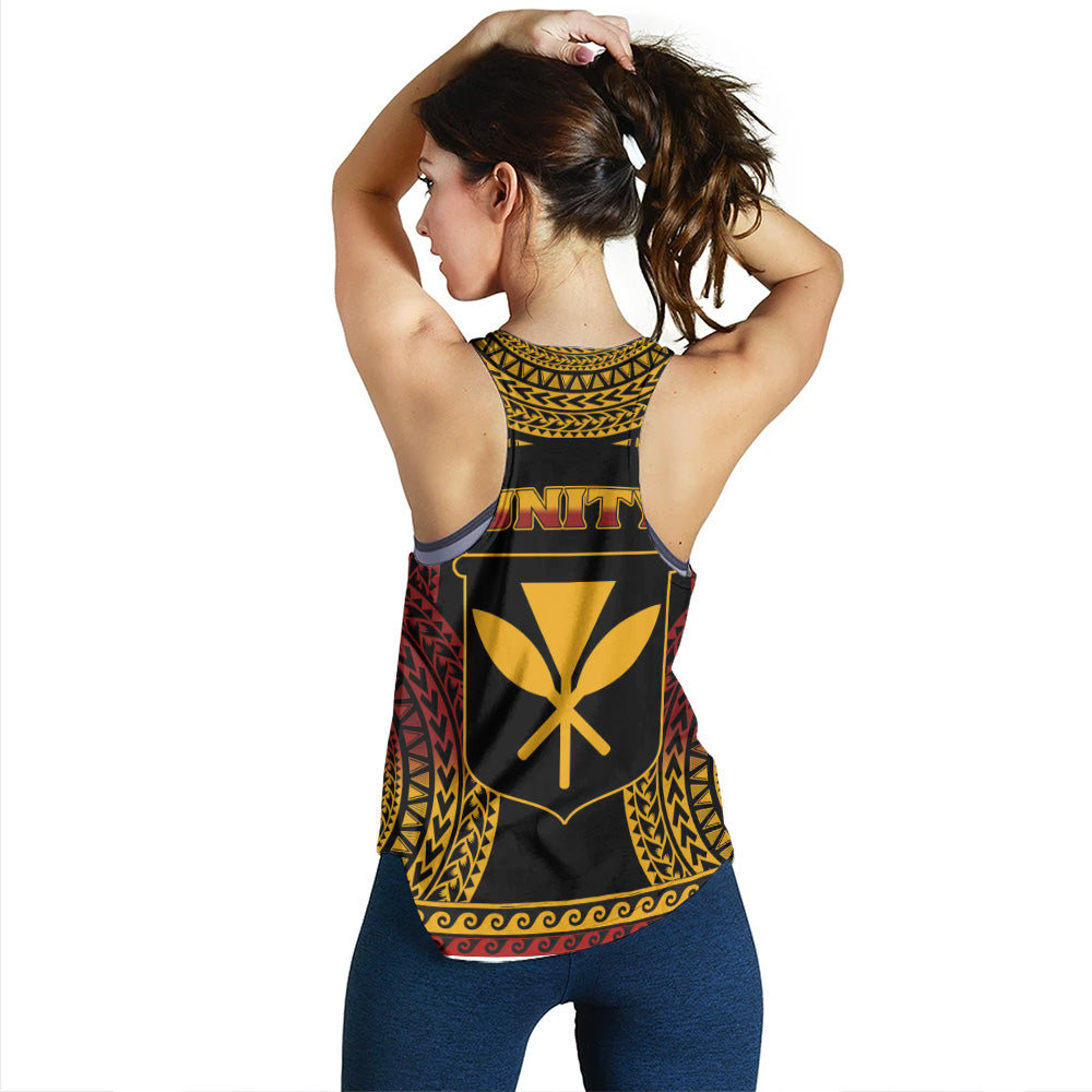 Hawaii Women Tank King Kamehameha Unity Kanaka Maoli Tribal Style