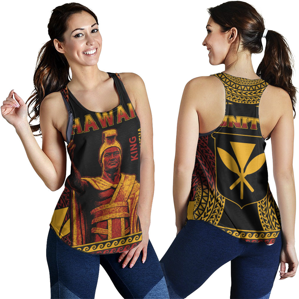 Hawaii Women Tank King Kamehameha Unity Kanaka Maoli Tribal Style