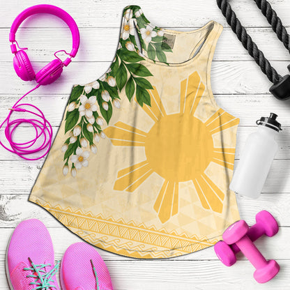 Philippines Filipinos Women Tank Sampaguita Sunshine Bloom Style