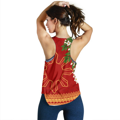 Philippines Filipinos Women Tank Sampaguita Sunshine Bloom Style