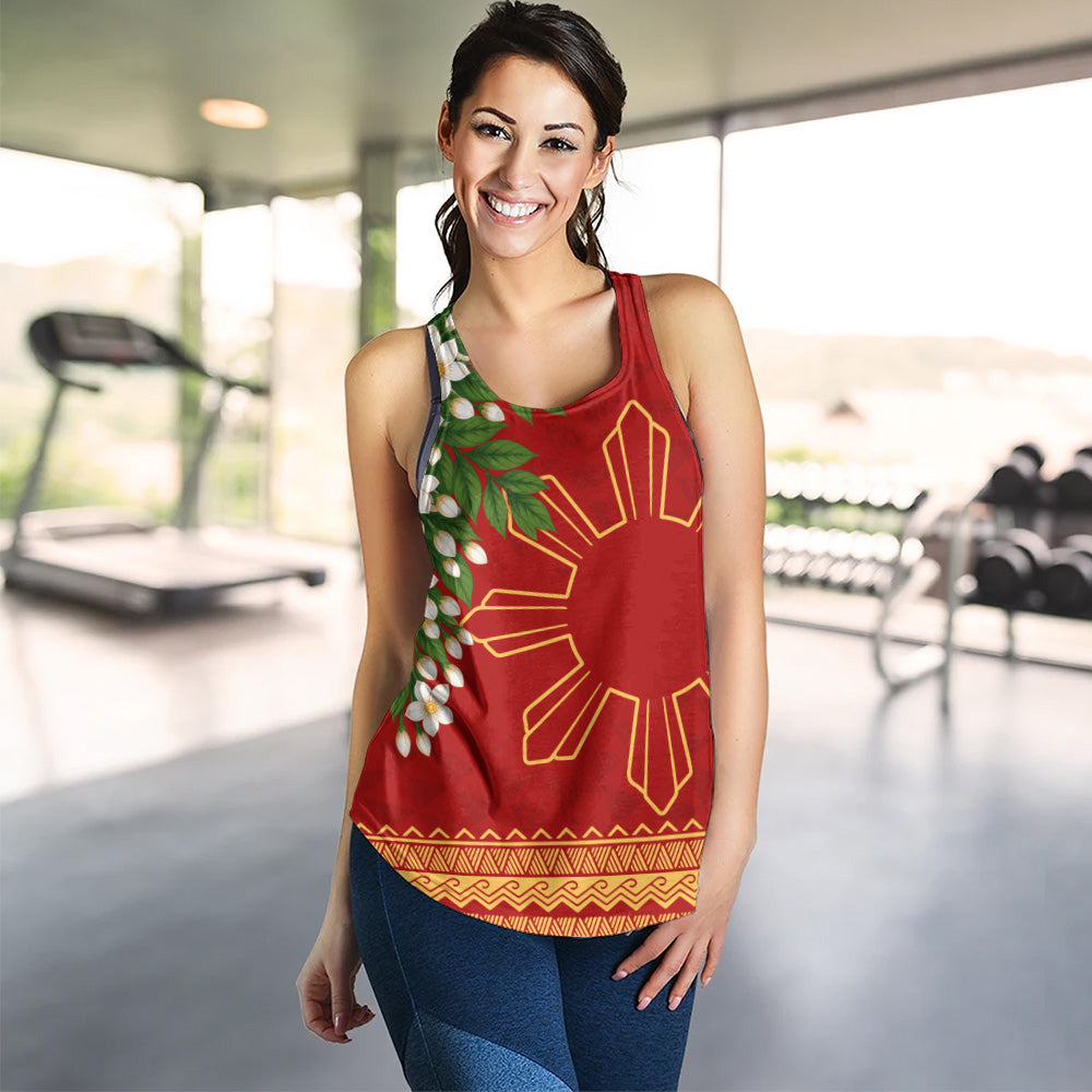 Philippines Filipinos Women Tank Sampaguita Sunshine Bloom Style