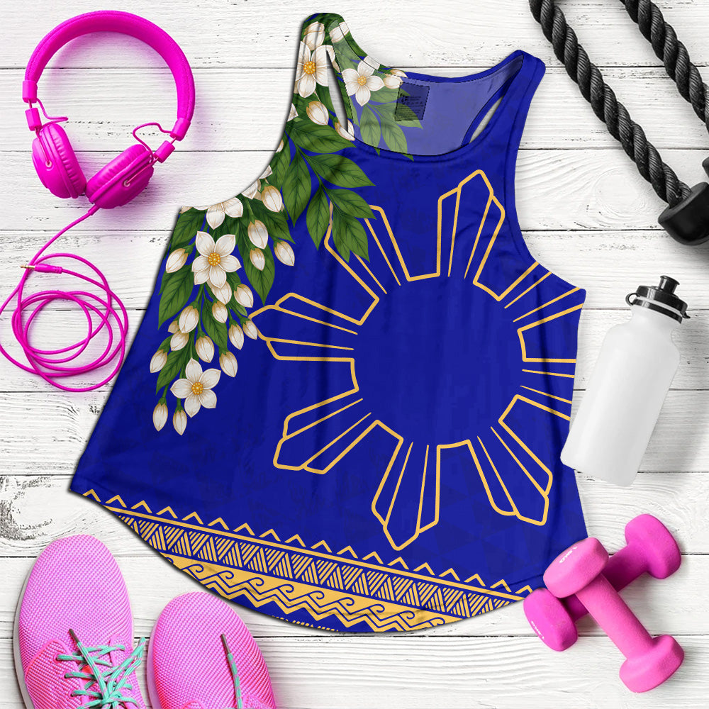 Philippines Filipinos Women Tank Sampaguita Sunshine Bloom Style