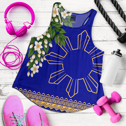 Philippines Filipinos Women Tank Sampaguita Sunshine Bloom Style