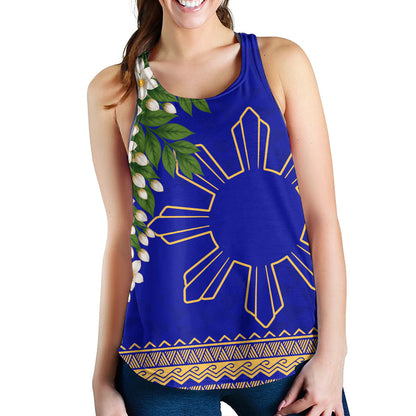 Philippines Filipinos Women Tank Sampaguita Sunshine Bloom Style