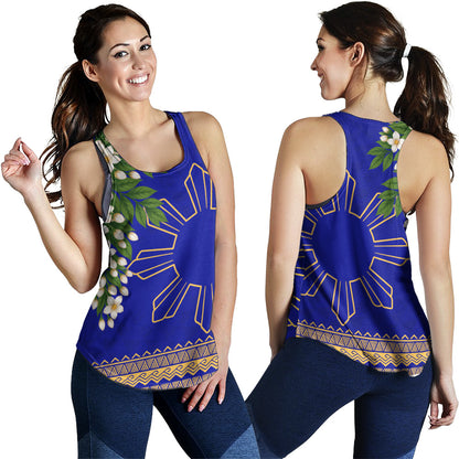 Philippines Filipinos Women Tank Sampaguita Sunshine Bloom Style