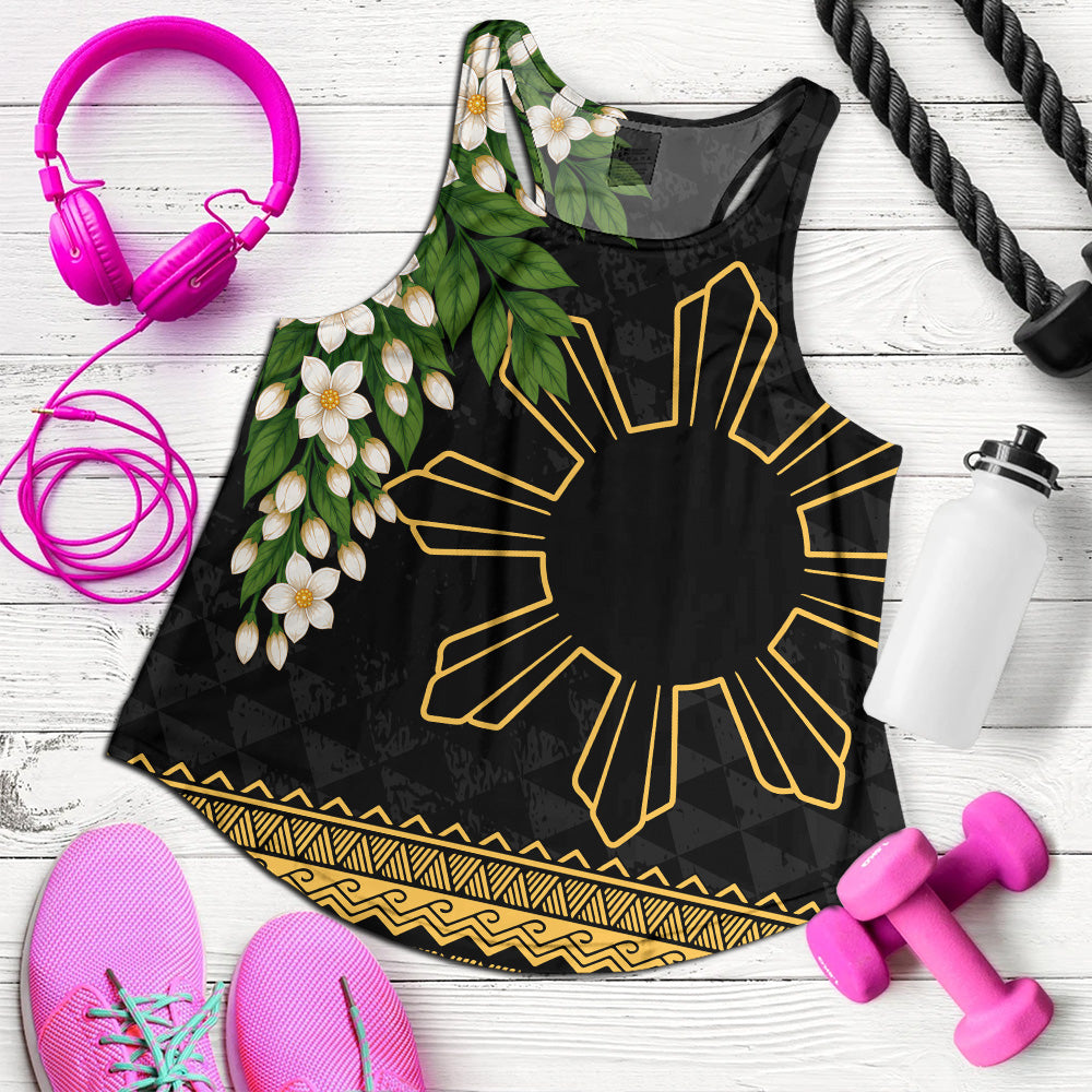 Philippines Filipinos Women Tank Sampaguita Sunshine Bloom Style