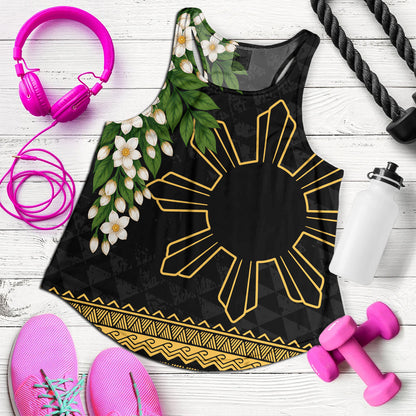 Philippines Filipinos Women Tank Sampaguita Sunshine Bloom Style