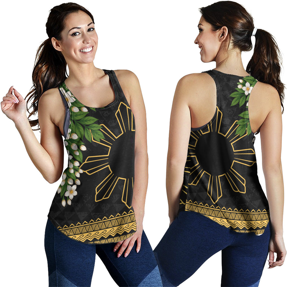 Philippines Filipinos Women Tank Sampaguita Sunshine Bloom Style